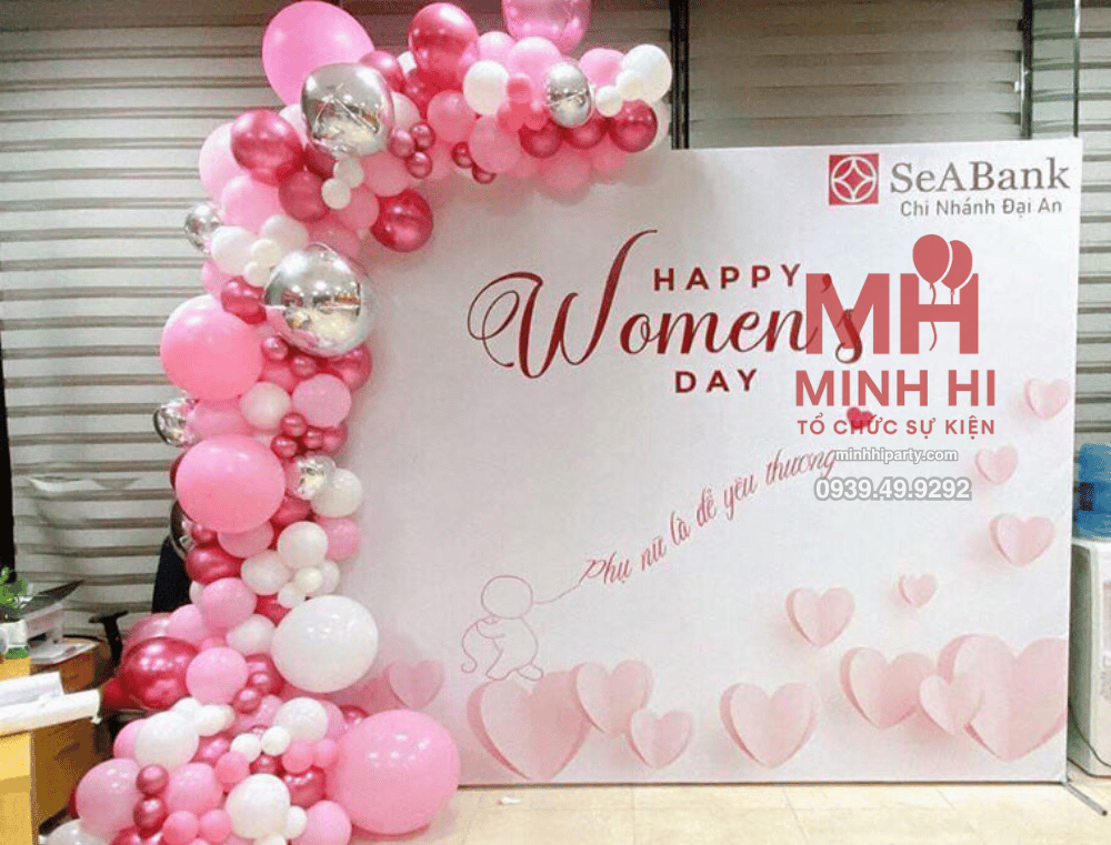 trang tri 20 10 3 Minh Hi Party chia sẻ Hướng Dẫn Trang Trí Sự Kiện 20/10 Tiết Kiệm với những bí quyết đơn giản, dễ áp dụng để tối ưu ngân sách mà vẫn đảm bảo sự kiện chuyên nghiệp.
