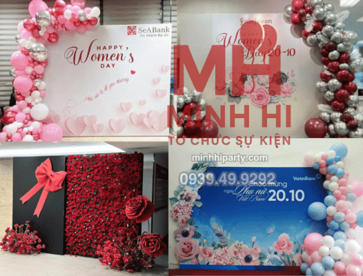 Hướng dẫn trang trí 20/10 tiết kiệm nhất tại Minh Hi Party