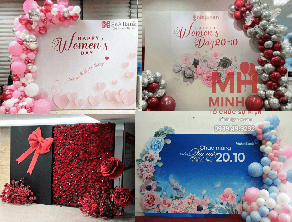 trang tri 20 10 6 1 Hướng dẫn trang trí 20/10 tiết kiệm nhất tại Minh Hi Party
