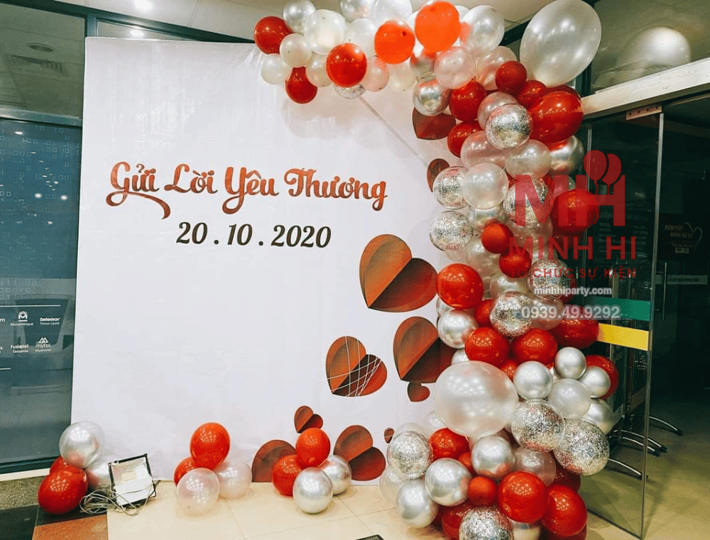 trang tri 20 10 6 Dịch vụ trang trí 20/10 của Minh Hi Party cập nhật theo xu hướng mới nhất hiện nay