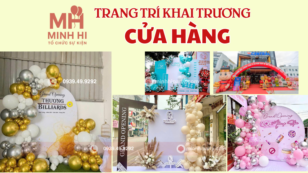 trang tri khai truong cua hang tong hop 01 Trang trí khai trương cửa hàng