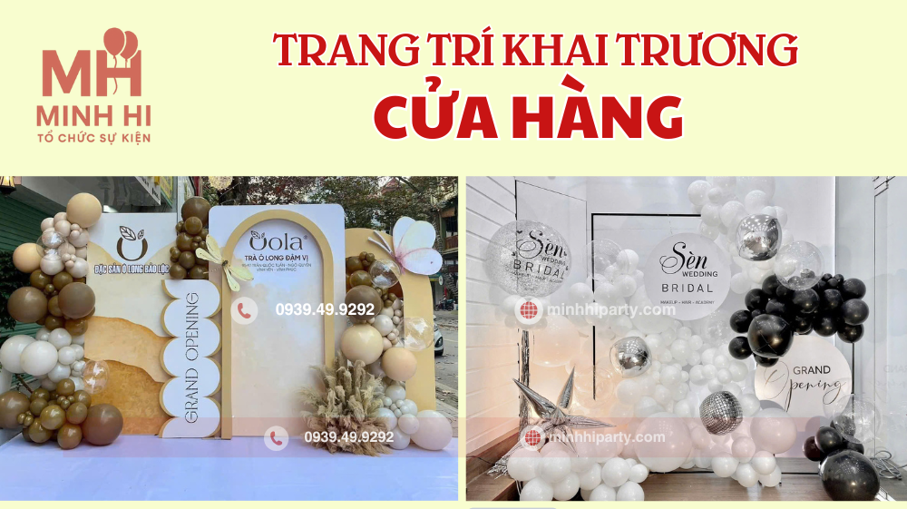 trang tri khai truong cua hang tong hop 02 Trang trí khai trương cửa hàng phong cách hiện đại sang trọng