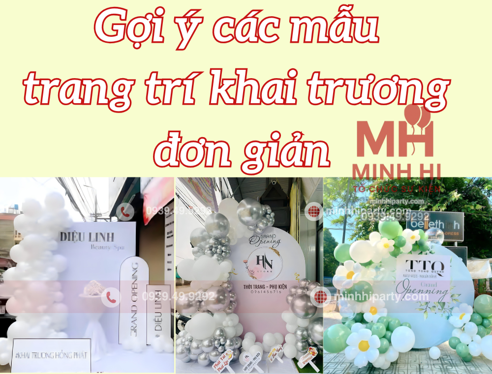 Trang trí khai trương đơn giản