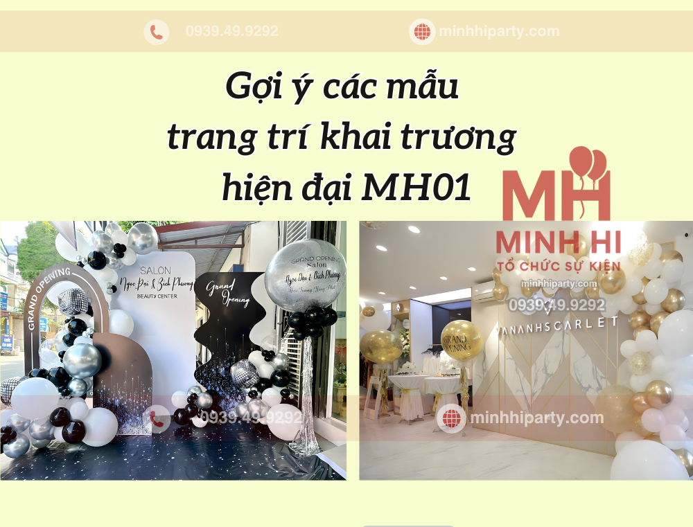 Mẫu trang trí khai trương hiện đại MH01