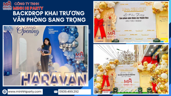 Trang trí khai trương văn phòng phong cách sang trọng