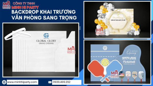 Mẫu thiết kế trang trí khai trương văn phòng