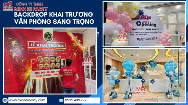 Minh Hi Party chuyên trang trí khai trương văn phòng sang trọng hiện đại