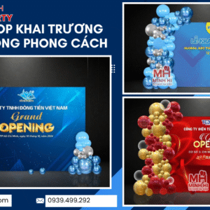 Mẫu thiét kế trang trí khai trương văn phòng
