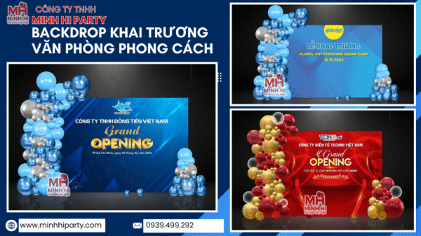 Mẫu thiét kế trang trí khai trương văn phòng