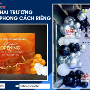 Thiết kế trang trí khai trương văn phòng sang trọng