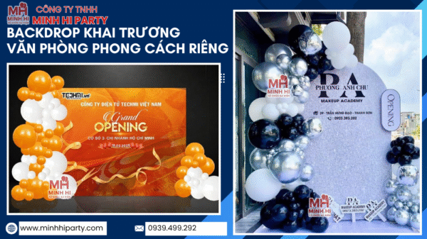 Thiết kế trang trí khai trương văn phòng sang trọng