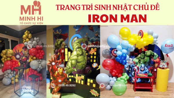 Gợi ý các mẫu trang trí sinh nhật chủ đề Ironman tham khảo