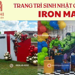 Trụ bánh kem thảm trải thiết kế trang trí theo chủ đề Marvel ,Ironman, Spiderman