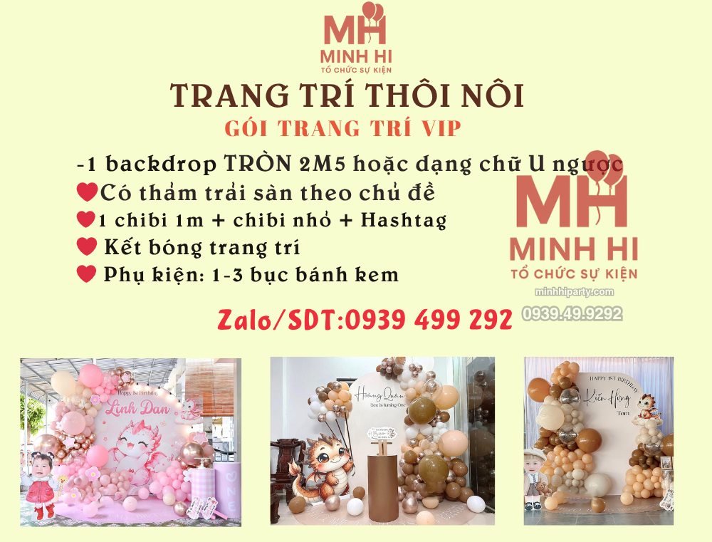 trang tri thoi noi goi vip 1 Trang trí thôi nôi bé tuổi rồng gói Vip 1