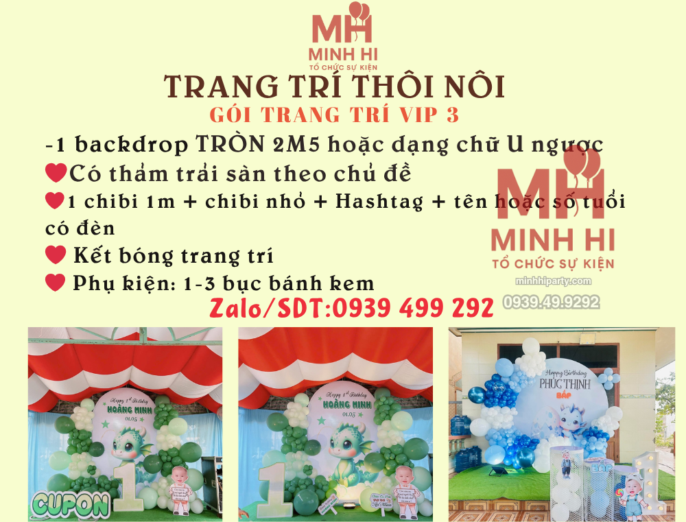trang tri thoi noi goi vip 3 Trang trí thôi nôi bé tuổi rồng gói Vip 3
