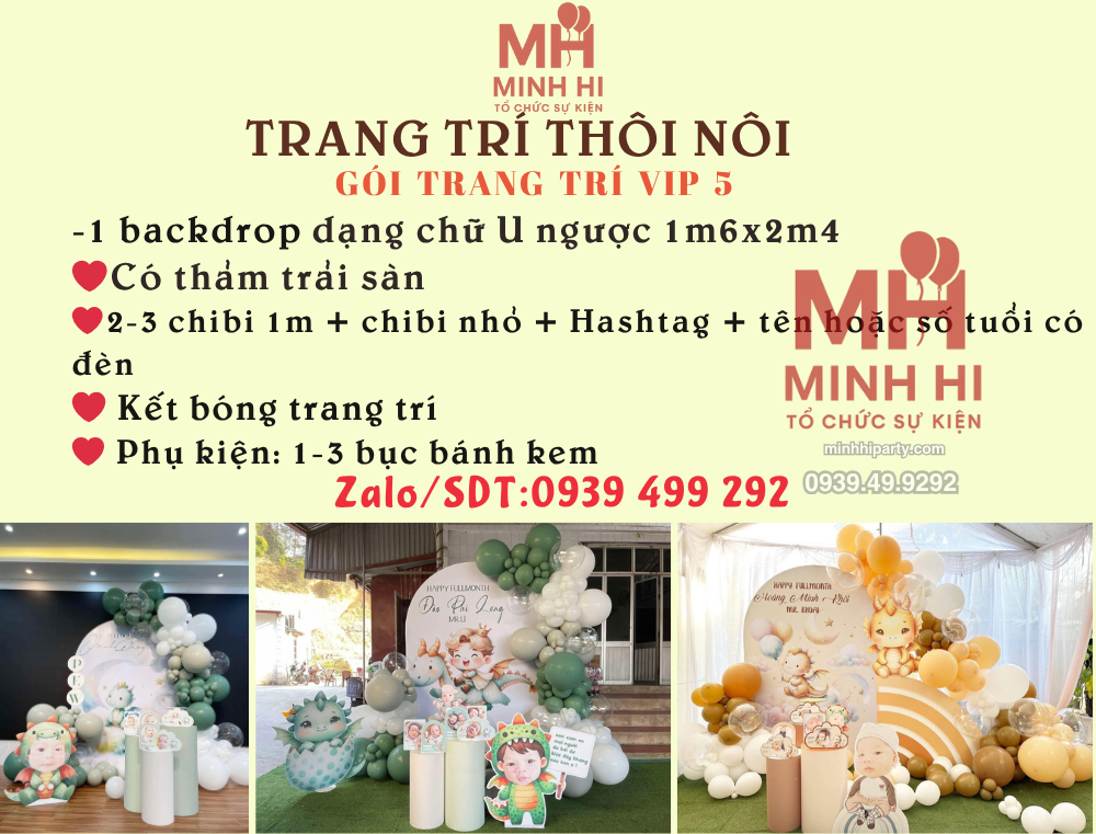 trang tri thoi noi trong nha goi vip 5 Gói trang trí thôi nôi trong nhà Vip 5