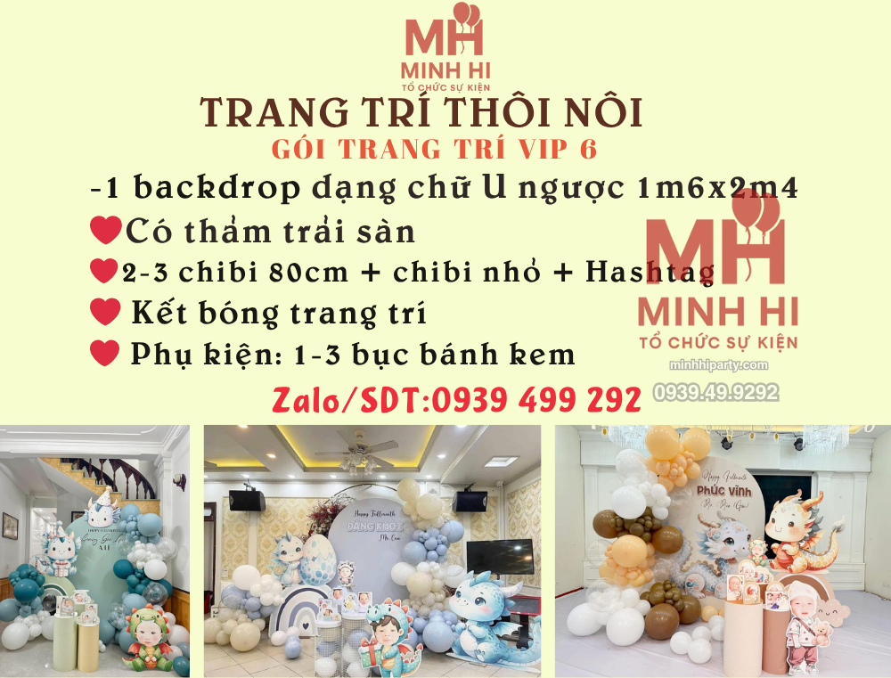 trang tri thoi noi trong nha goi vip 6 Gói trang trí thôi nôi trong nhà Vip 6