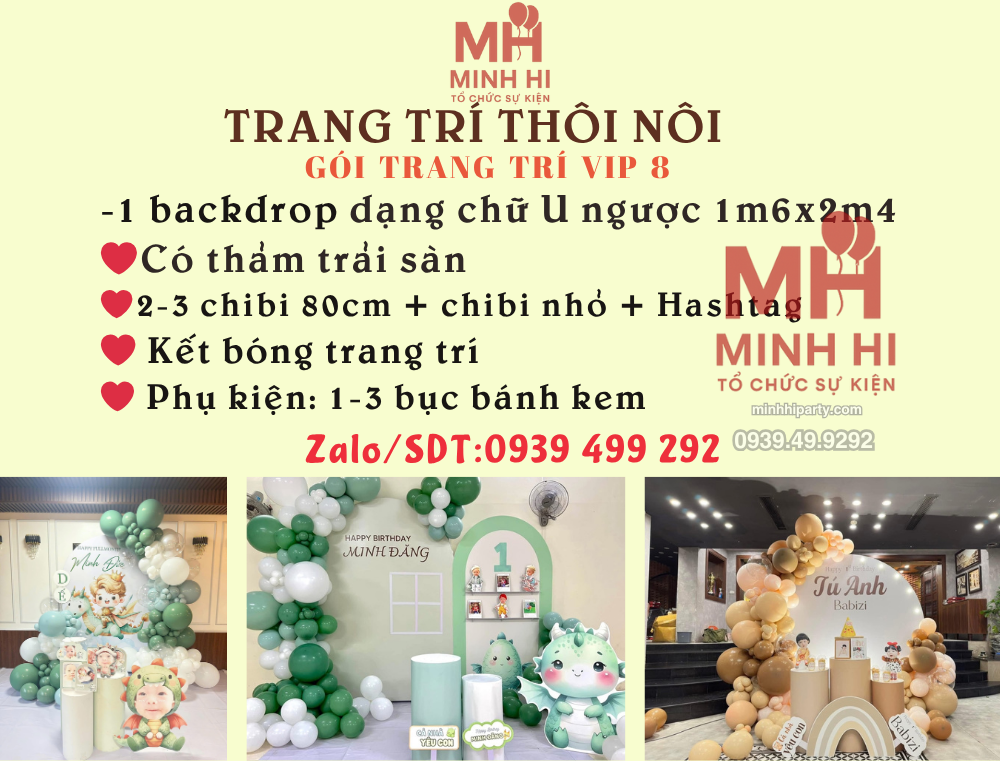 trang tri thoi noi trong nha goi vip 8 Gói trang trí thôi nôi trong nhà Vip 8