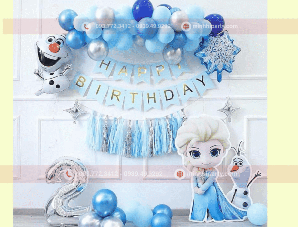 Set trang trí sinh nhật chủ đề Elsa