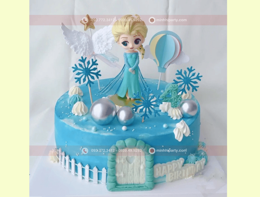 Bánh kem sinh nhật chủ đề Elsa