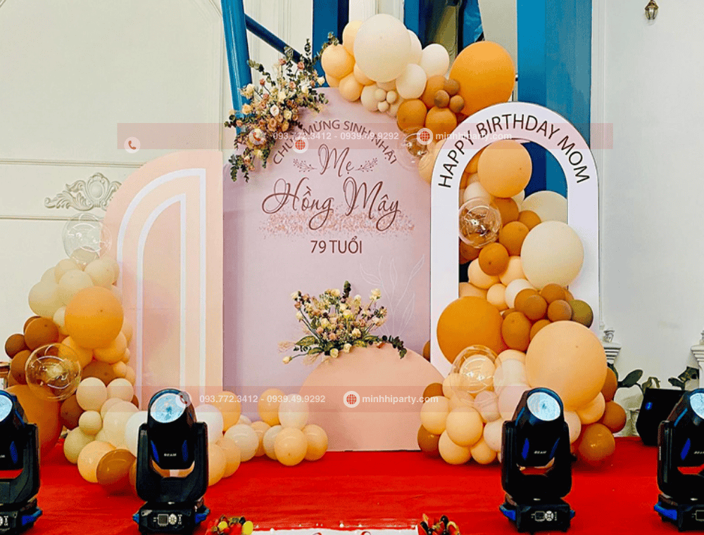 Trang trí sinh nhật cho người tại nhà theo yêu cầu