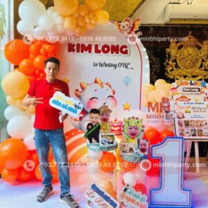 Dịch vụ trang trí phông nền sinh nhật bé trai tại Minh Hi Party