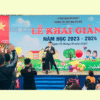 Trang trí sân khấu khai giảng cho trường tiểu học