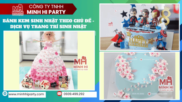 mẫu bánh kem sinh nhật theo chủ đề được thiết kế riêng theo yêu cầu