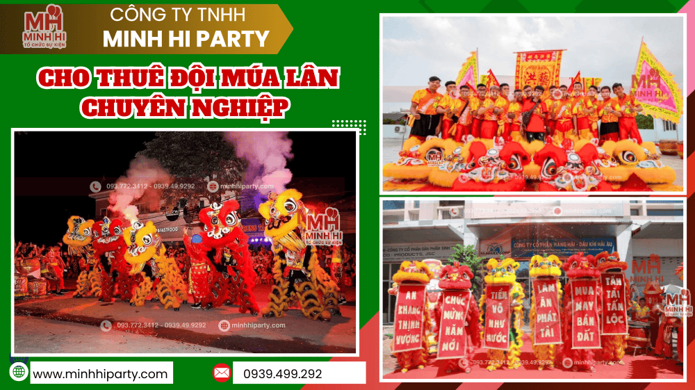 cho thue doi mua lan tai tphcm Minh Hi Party cung cấp dịch vụ cho thuê đội múa lân chuyên nghiệp