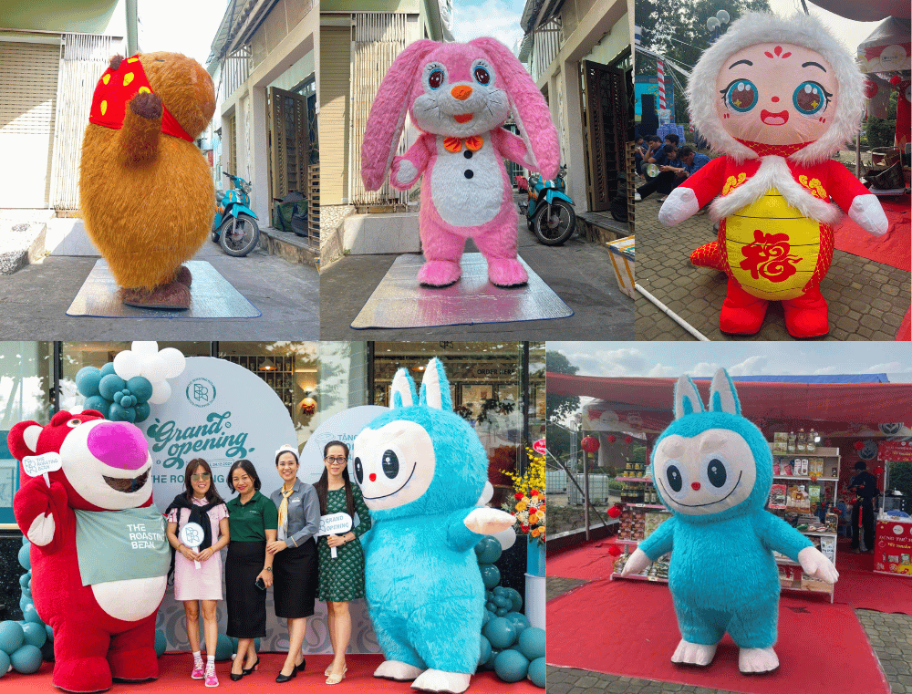 cho thue mascot 1 Dịch vụ cho thuê mascot tại Minh Hi đa dạng mẫu mã