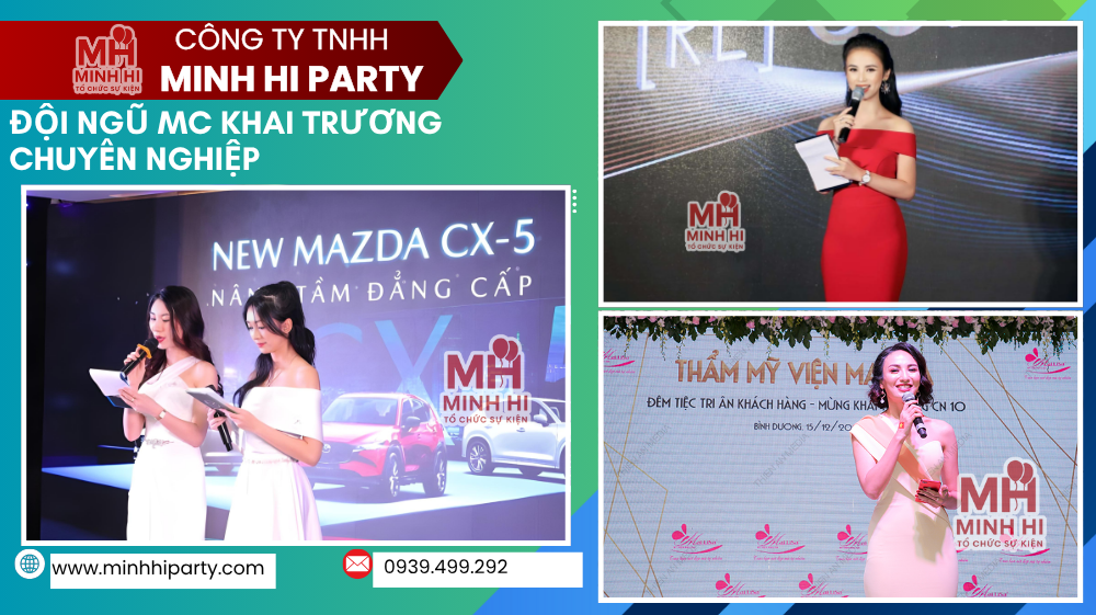 cho thue mc khai truong chuyen nghiep 2 Minh Hi Party cung cấp dịch vụ cho thuê mc khai trương, mc sự kiện chuyên nghiệp