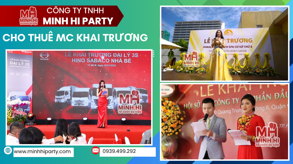 cho thue mc khai truong chuyen nghiep Minh Hi Party đơn vị cung cấp dịch vụ cho thuê MC khai trương chuyên nghiệp tại HCM