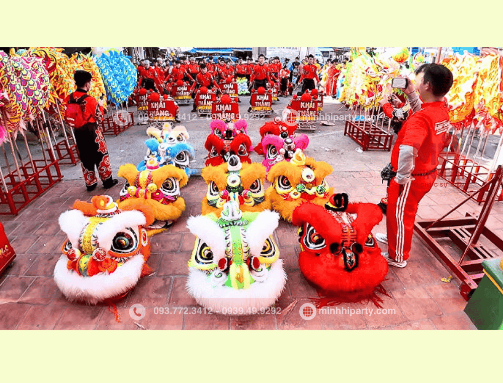 cho thue mua lan dung cu mua lan Dụng cụ múa lân chỉnh chu chuyên nghiệp