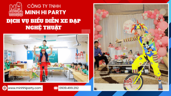 BIỂU DIỄN XE ĐẠP NGHỆ THUẬT do Minh Hi Party cung cấp cho sự kiện