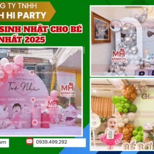 Dịch vụ trang trí sinh nhật cho bé với phông nền mới nhất 2025