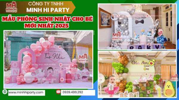 Dịch vụ trang trí sinh nhật cho bé với phông nền mới nhất 2025