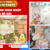Dịch vụ trang trí phong nền sinh nhật bé gái do mInh Hi Party cung cấp tại TPHCM