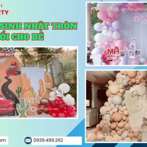 Trang trí sinh nhật cho bé 1 tuổi tại nhà giá rẻ