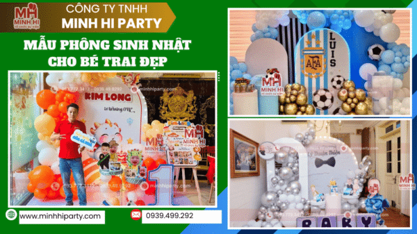 Một mẫu phông sinh nhật bé trai đơn giản, nổi bật.
