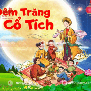 Trang trí trung thu hiện đại với hình ảnh dân gian truyền thống
