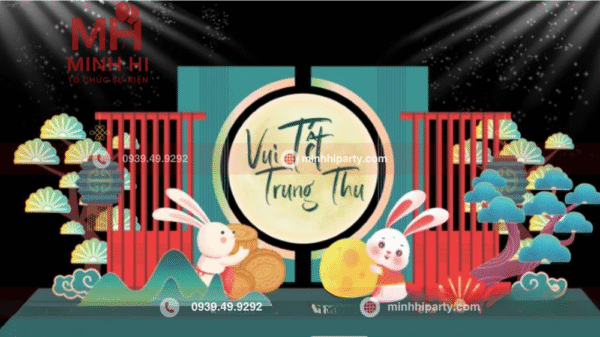 Góc tiểu cảnh trung thu xịn xò phù hợp với văn phòng công ty