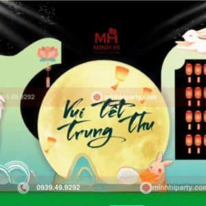 Mẫu trang trí trung thu hiện đại sang trọng phù hợp với không gian lớn