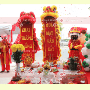 Múa lân xông đất cho khai trương hồng phát