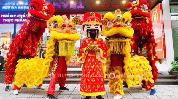 Múa lân cho sự kiện tết nguyên đán