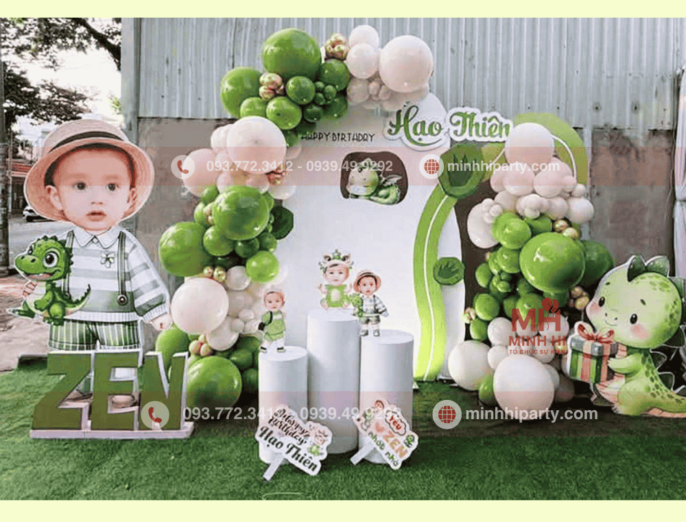 phong sinh nhat be trai hao thien 2025 Backdrop sinh nhật bé trai 2025 chủ đề rồng nhỏ