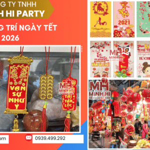 Phụ kiện trang trí bàn thờ thần tài ngày tết