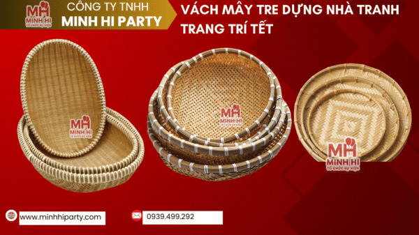 Hình ảnh các sản phẩm làm bằng tre để trang trí tết
