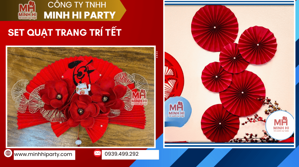 set quat trang tri phu kien trang tri tet Cung cấp quạt trang trí tết giá rẻ