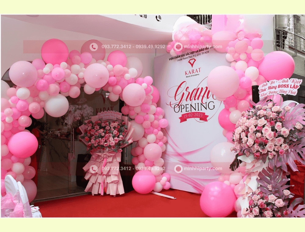 Dịch vụ trang trí khai trương trọn gói của Minh Hi Party