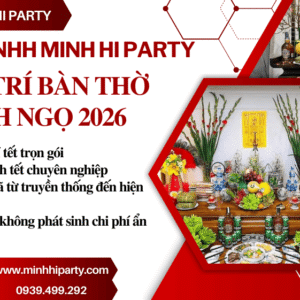 Trang trí bàn thờ ngày Tết Bính Ngọ 2026